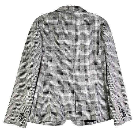 Talbots Blazer Jacket Womens Size 10 Stretch Knit Houndstooth Lined Aberdeen - Picture 3 of 10